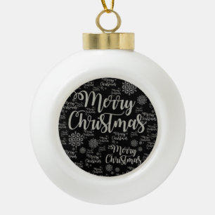 Christmas Ceramic Ball Ornament, Merry Christmas Ceramic Ball Christmas Ornament