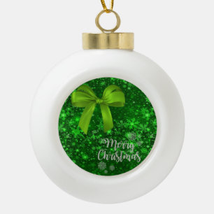 Christmas Ceramic Ball Ornament, Merry Christmas Ceramic Ball Christmas Ornament