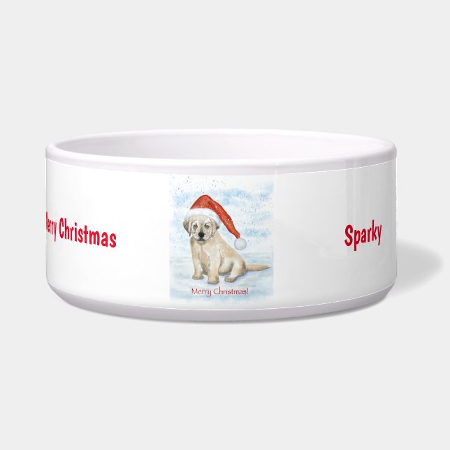 Christmas Ceramic Dog Bowl (Front)