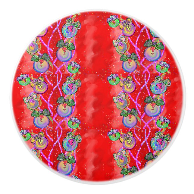CHRISTMAS   CERAMIC KNOB (Front)