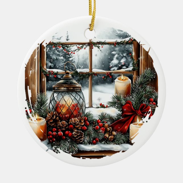 Christmas Ceramic Ornament (Front)
