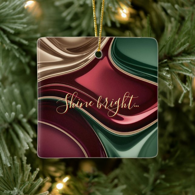 Christmas ceramic ornament in a stylish graphic (Tree)