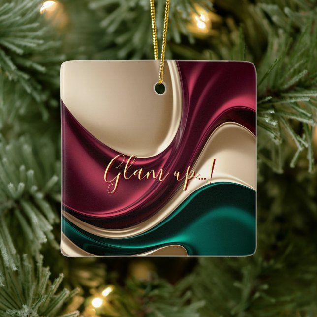 Christmas ceramic ornament in a stylish graphic (Tree)