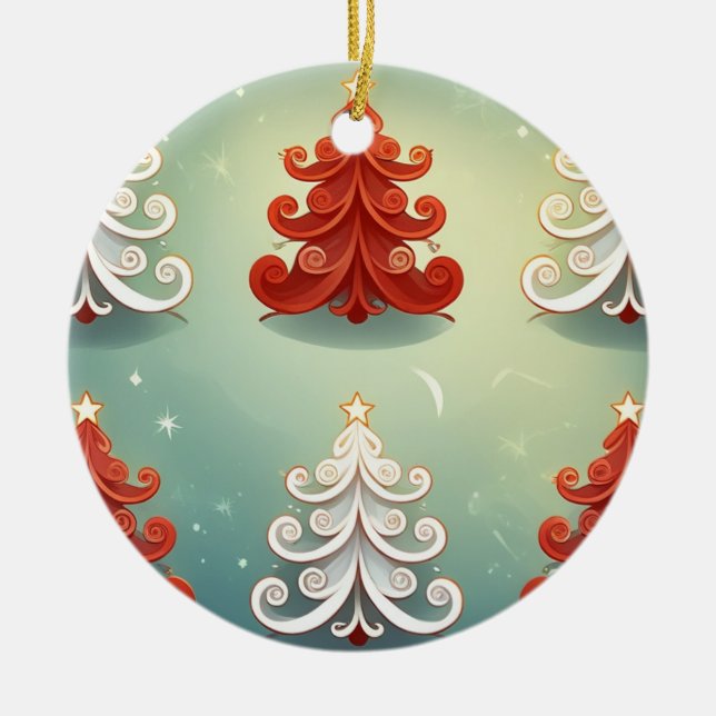 Christmas Ceramic Tree Decoration (Front)