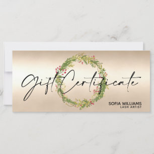 Christmas Certificate Gift Card Add Logo