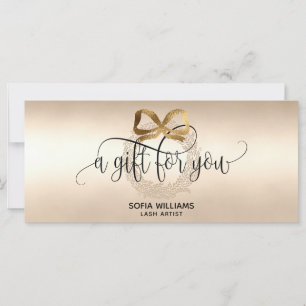 Christmas Certificate Gift Card Bow Wreath Logo