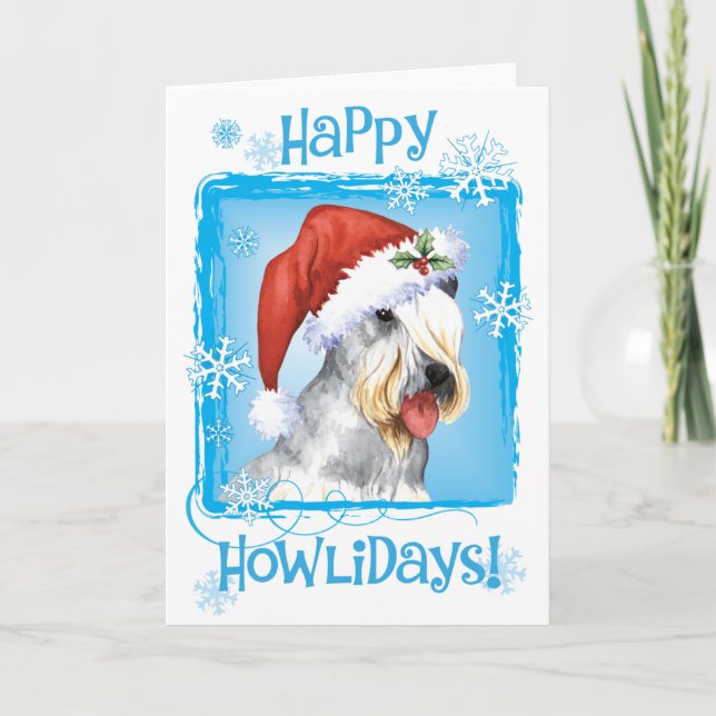 Christmas Cesky Terrier Holiday Card (Front)