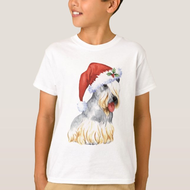 Christmas Cesky Terrier T-Shirt (Front)