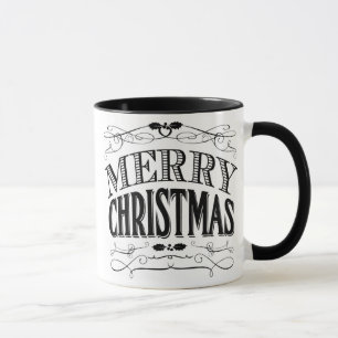 Christmas chalkboard art mug