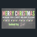 Christmas Chalkboard Baked Goods Labels<br><div class="desc">Fun festive Christmas stickers for your baked goods featuring a chalkboard background.  Perfect labels for gifts given by teachers OR to teachers/school staff!   Be sure to add YOUR name by clicking the customise button below the item.</div>