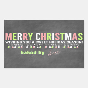 Christmas Chalkboard Baked Goods Labels