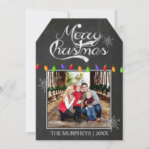 Christmas Chalkboard Photo Greeting Card
