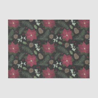 Christmas Chalkboard Winter Flowers & Foliage Tissue Paper