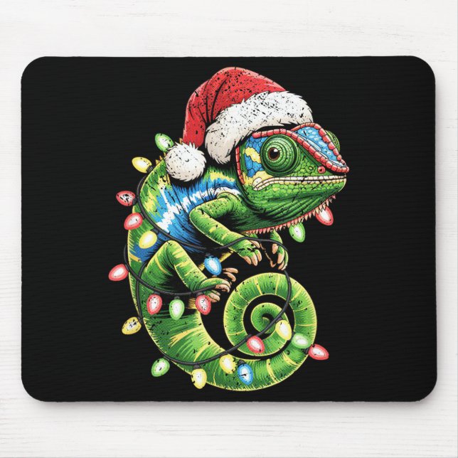 Christmas Chameleon Toddler Kids Boys Christmas Xm Mouse Mat (Front)