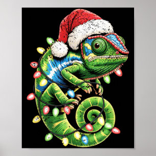 Christmas Chameleon Toddler Kids Boys Christmas Xm Poster