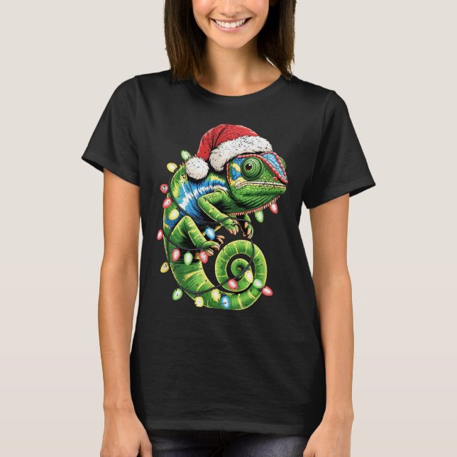 Christmas Chameleon Toddler Kids Boys Christmas Xm T-Shirt (Front)