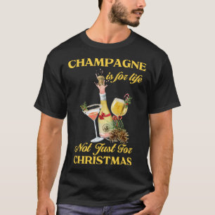 Christmas Champagne Festive Matching Party Xmas Dr T-Shirt