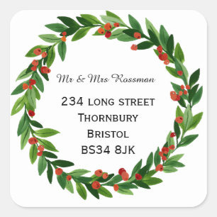 Christmas Change of address sticker