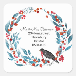 Christmas Change of address sticker