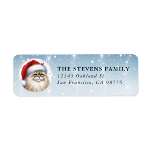 Christmas Chantilly-Tiffany Cat Return Labels