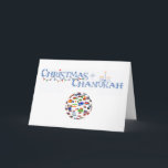 Christmas Chanukah greeting card<br><div class="desc">One great celebration of one great world!!</div>