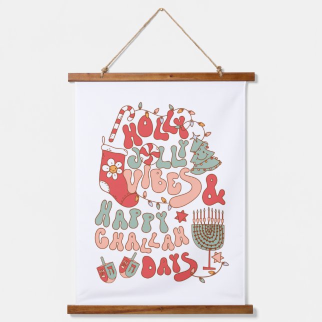 Christmas Chanukah hanukkah Wall Art (Front)