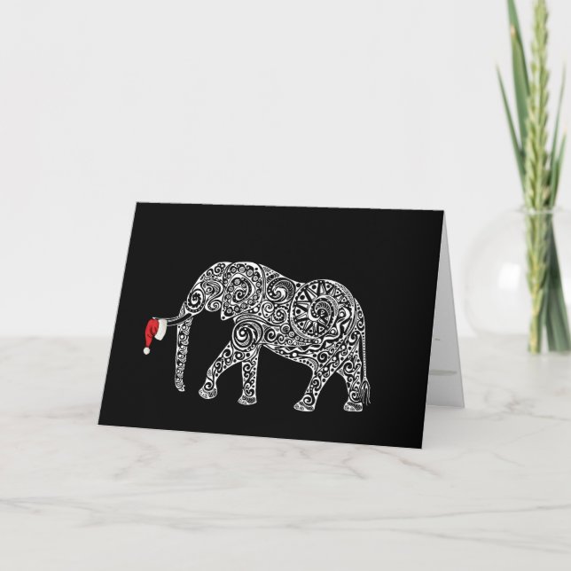 Christmas Chaos Collection: Elephant Thank You Card (Front)