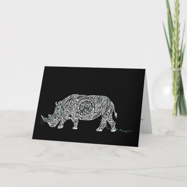 Christmas Chaos Collection: Rhino Thank You Card (Front)