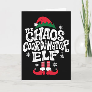 Christmas Chaos Coordinator Elf Xmas Pajama Gift M Card