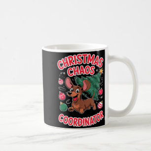 Christmas Chaos Coordinator Xmas Puppy Funny Dachs Coffee Mug