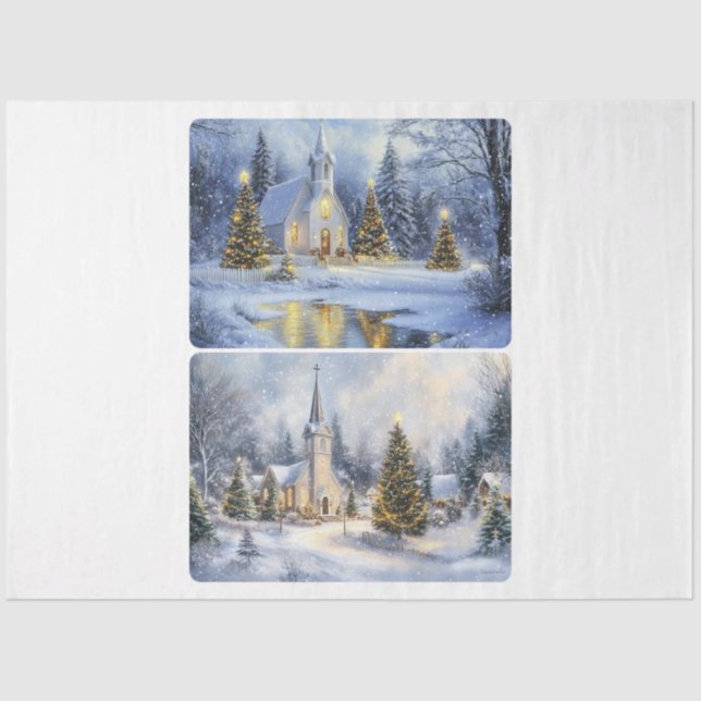Christmas Chapel Tissue Paper (Front)