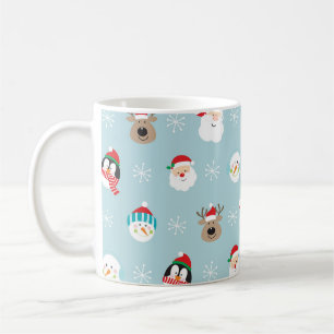 Christmas Character Heads: Festive Wrap Coffee Mug