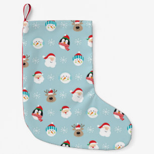 Christmas Character Heads: Festive Wrap Small Christmas Stocking