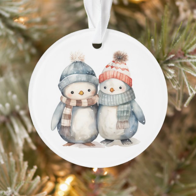 Christmas Characters Penguin Acrylic Ornament (Tree)