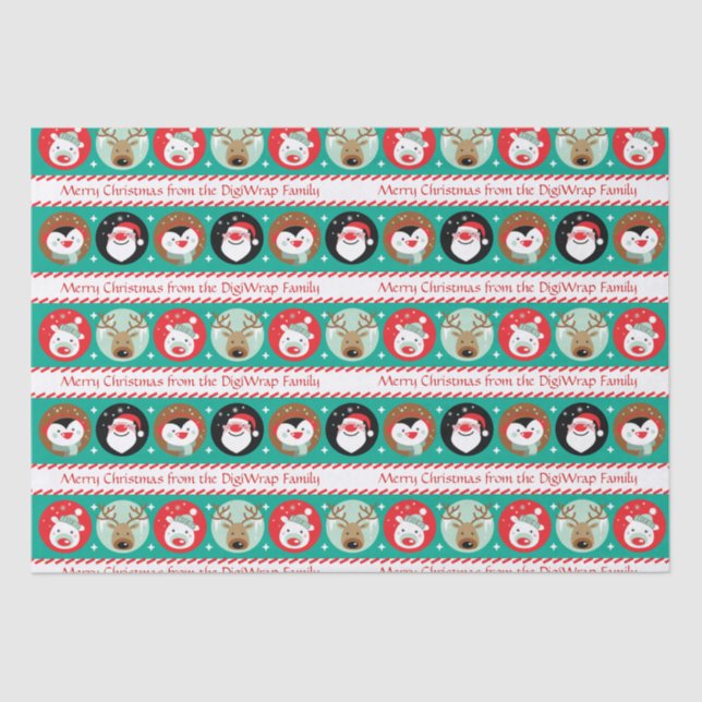 Christmas Characters Tissue Paper (Front)