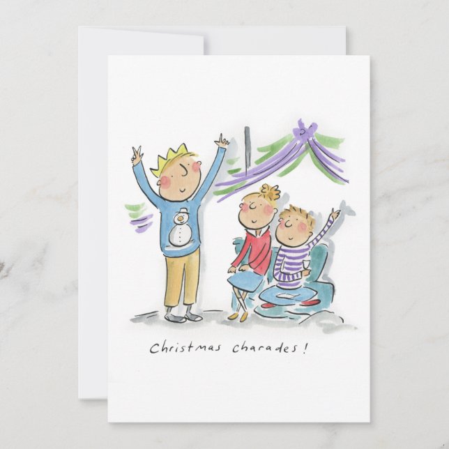 Christmas Charades Invitation (Front)