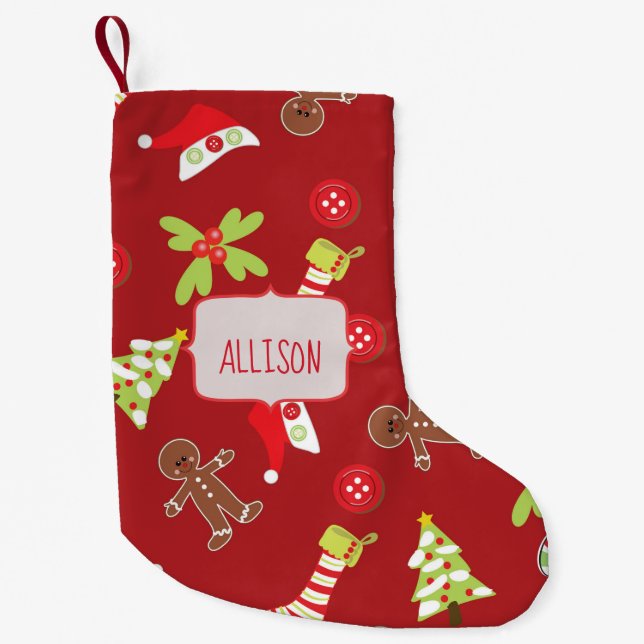 Christmas Charm Small Christmas Stocking (Front)