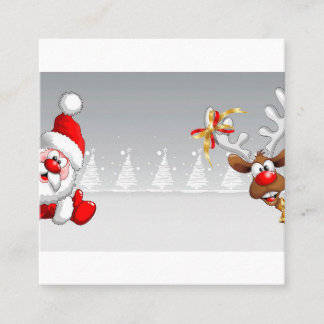 Christmas chart square business card