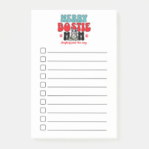 Christmas Check List Boston Terrier Mum Post-it Notes