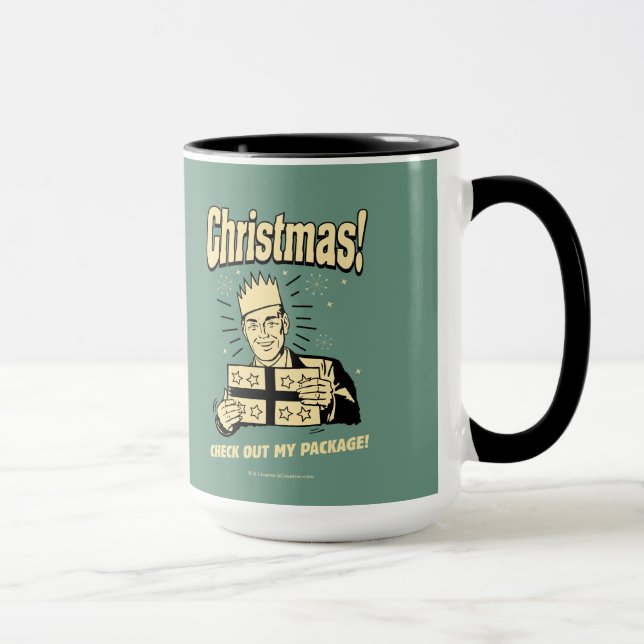 Christmas: Check Out My Package Mug (Right)