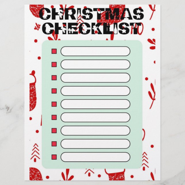 Christmas  Checklist Flyer (Front)