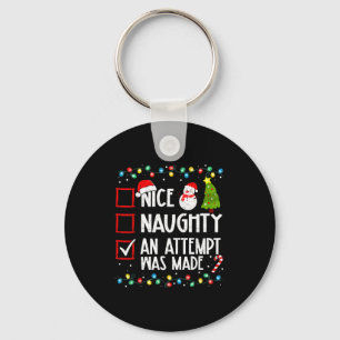 Christmas Checklist Naughty Nice An Attempt Was Ma Key Ring
