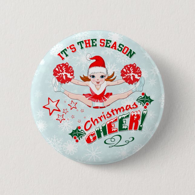 Christmas Cheer 6 Cm Round Badge (Front)