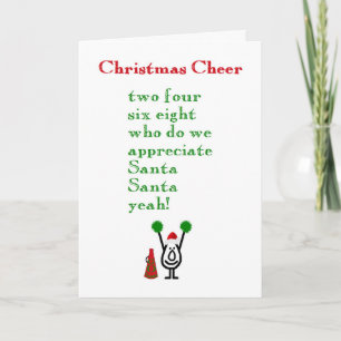Christmas Cheer - a funny Christmas poem Holiday Card