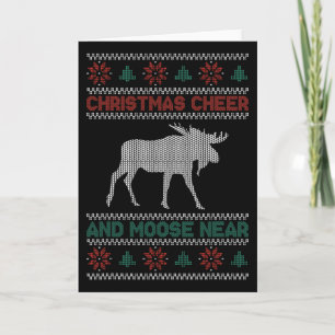 Christmas Cheer And Moose Near - Moose Card