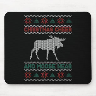 Christmas Cheer And Moose Near - Moose Mouse Mat