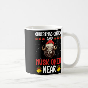 Christmas Cheer And Musk Oxen Near - Musk Ox Musko Coffee Mug