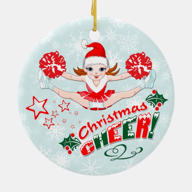 Christmas Cheer Ceramic Tree Decoration (Back)