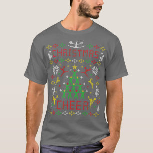 Christmas Cheer Cheering Cheerleader Ugly Christma T-Shirt