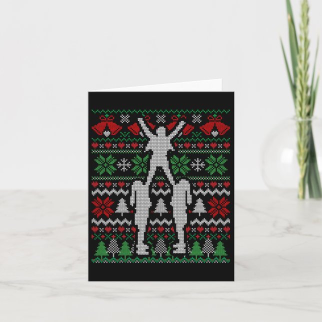 Christmas Cheer Cheerleader Gift  Card (Front)